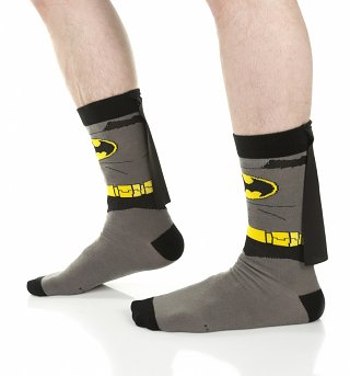 Batman Crew Socks With Cape Batman Crew Socks With Cape