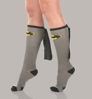 Batman Knee High Socks with Cape Batman Knee High Socks with Cape