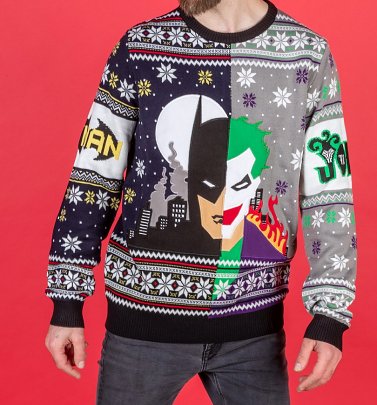 Batman Vs Joker Knitted Christmas Jumper Batman Vs Joker Knitted Christmas Jumper