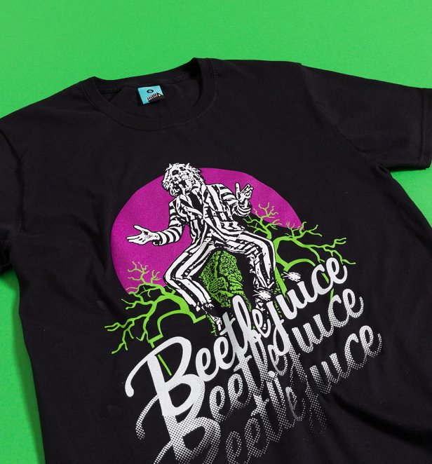 Beetlejuice Beetlejuice Beetlejuice Glow In The Dark Black TShirt