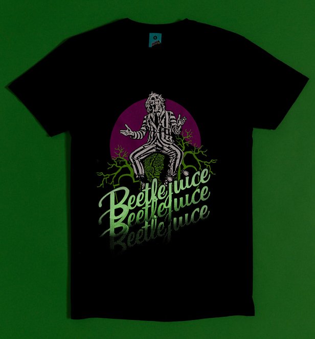 Beetlejuice Beetlejuice Beetlejuice Glow In The Dark Black TShirt