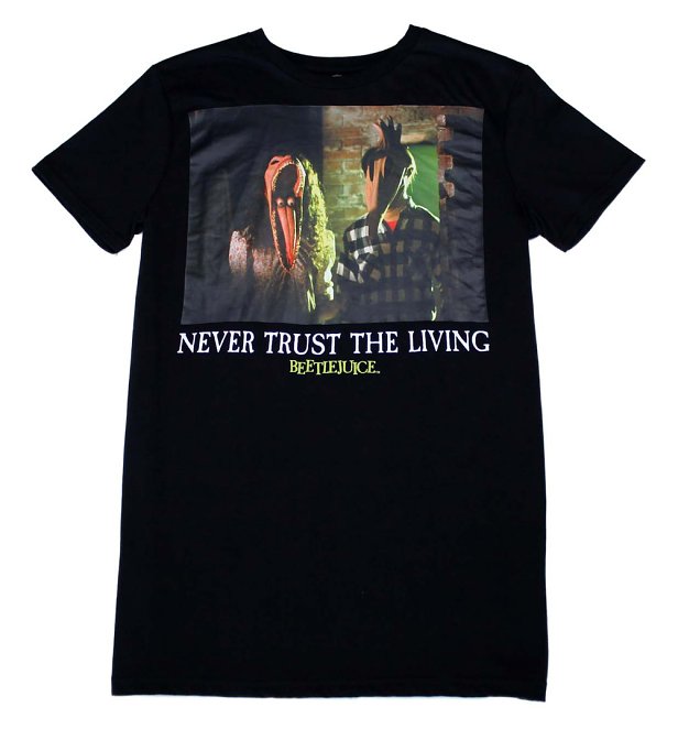 Beetlejuice Never Trust The Living T-Shirt from Cakeworthy