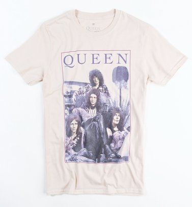 Beige Vintage Queen Keep Yourself Alive T-Shirt Beige Vintage Queen Keep Yourself Alive T-Shirt