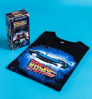 Black Back To The Future T-Shirt in VHS Box from Funko Black Back To The Future T-Shirt in VHS Box from Funko