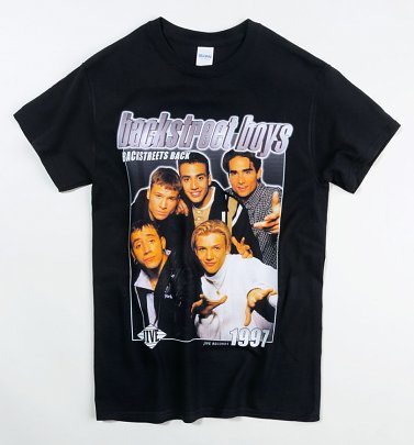 Black Backstreet Boys T-Shirt from Homage Tees Black Backstreet Boys T-Shirt from Homage Tees