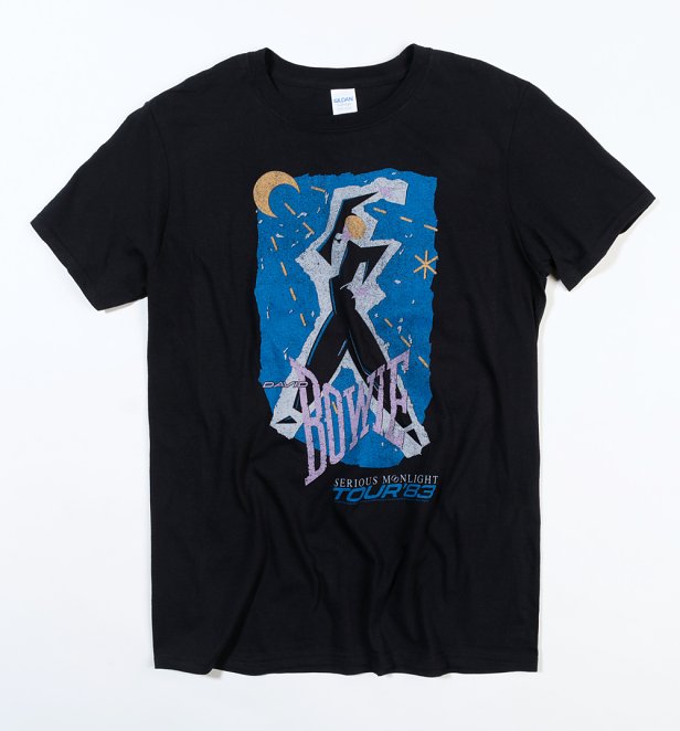 Black David Bowie 1983 Serious Moonlight Tour T-Shirt Black David Bowie 1983 Serious Moonlight Tour T-Shirt