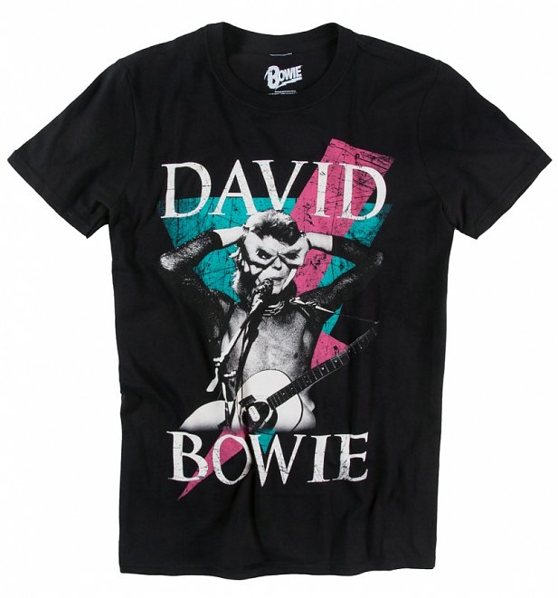 Black David Bowie Thunder T-Shirt Black David Bowie Thunder T-Shirt