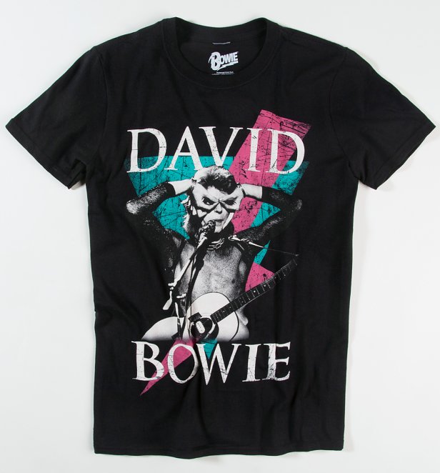 Black David Bowie Thunder T-Shirt Black David Bowie Thunder T-Shirt