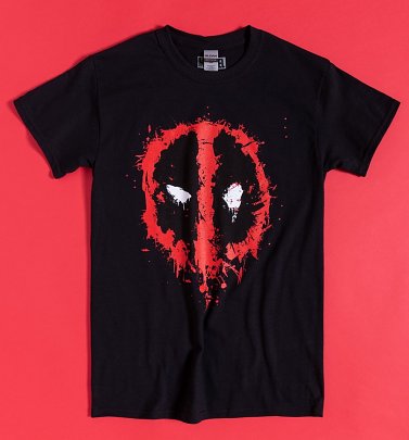 Black Deadpool Splat Logo T-Shirt Black Deadpool Splat Logo T-Shirt
