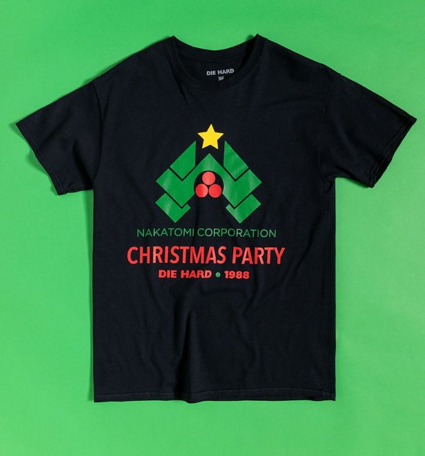 Black Die Hard Nakatomi Christmas Party T-Shirt Black Die Hard Nakatomi Christmas Party T-Shirt