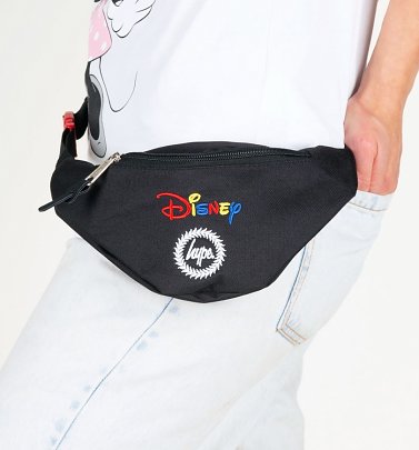 Black Disney Embroidered Logo Bum Bag from Hype Black Disney Embroidered Logo Bum Bag from Hype