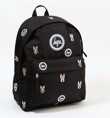 Black Disney Minnie Mouse Daisy Duck Faces Backpack from Hype Black Disney Minnie Mouse Daisy Duck Faces Backpack from Hype