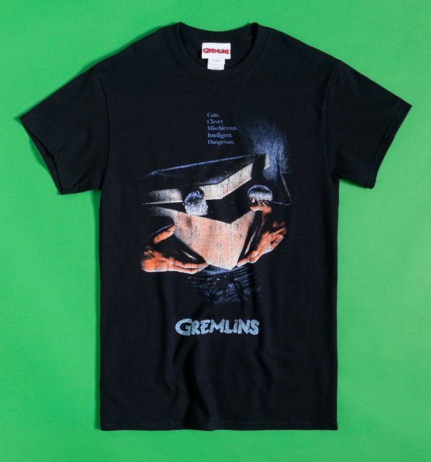 Black Distressed Gizmo Poster Gremlins T-Shirt Black Distressed Gizmo Poster Gremlins T-Shirt