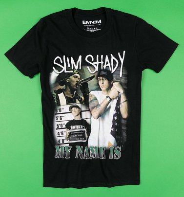 Black Eminem My Name Is Slim Shady T-Shirt Black Eminem My Name Is Slim Shady T-Shirt