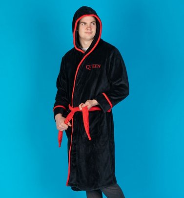 Black Fleece Queen Crest Hooded Bath Robe Black Fleece Queen Crest Hooded Bath Robe
