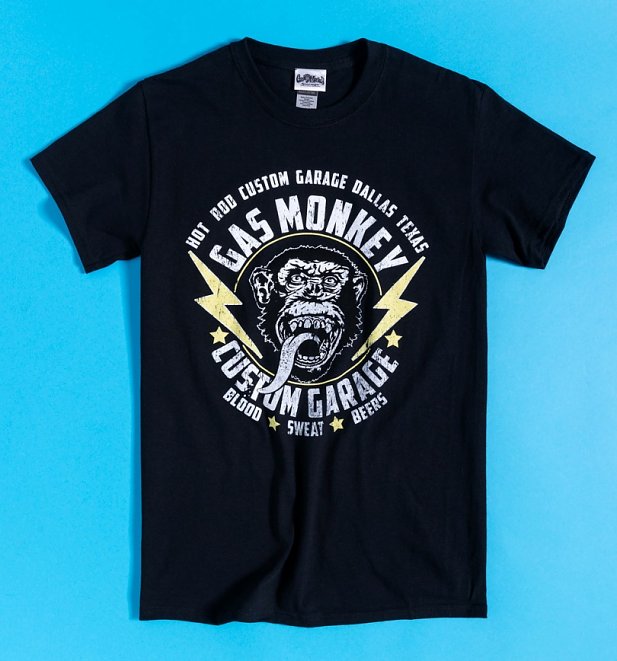 Black Gas Monkey Custom Garage T-Shirt Black Gas Monkey Custom Garage T-Shirt