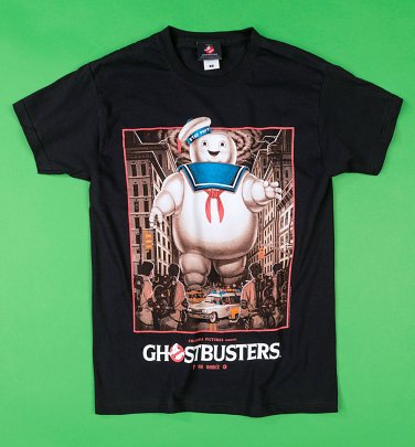 Ghostbusters Stay Puft Black T-Shirt