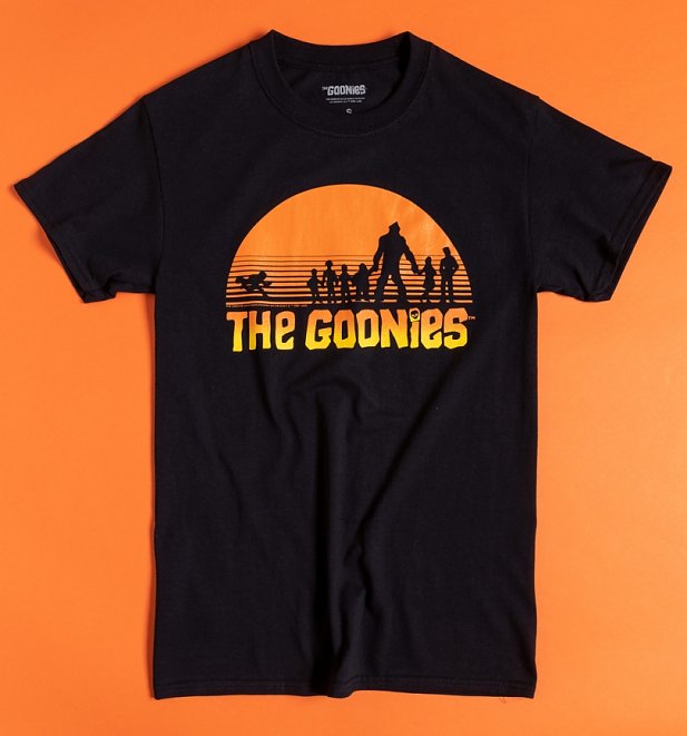 The Goonies Sunset Silhouette Black T-Shirt