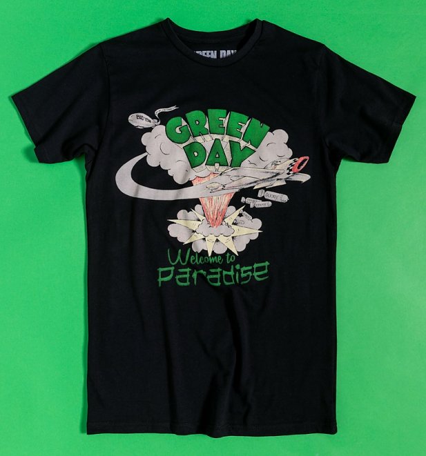 Black Green Day Welcome To Paradise T-Shirt Black Green Day Welcome To Paradise T-Shirt