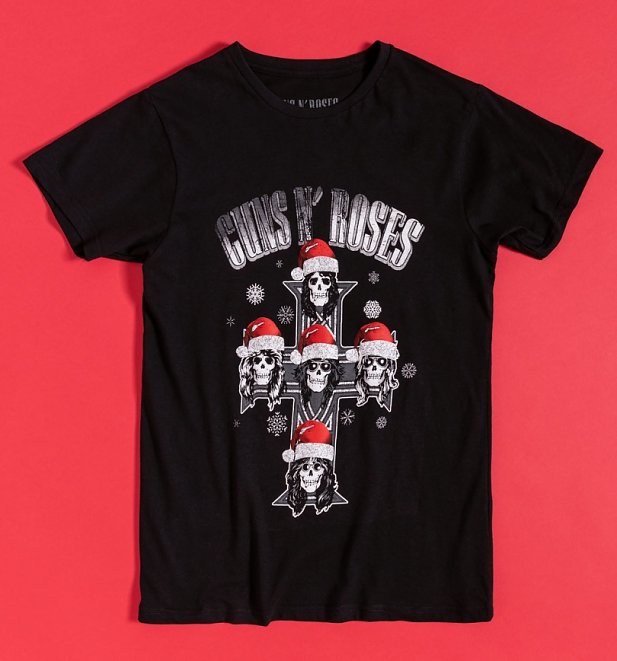 Black Guns N Roses Appetite for Christmas T-Shirt Black Guns N Roses Appetite for Christmas T-Shirt