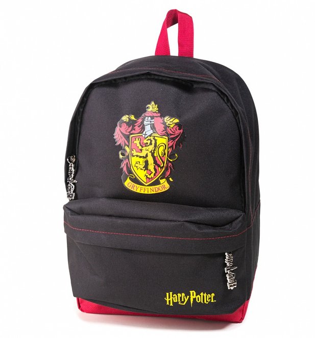 Black Harry Potter Gryffindor Crest Backpack Black Harry Potter Gryffindor Crest Backpack