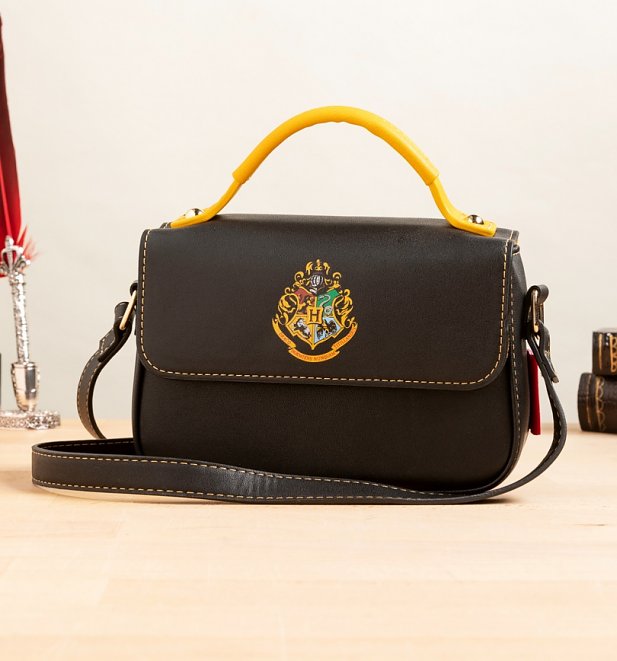 Black Harry Potter Hogwarts Crest Satchel Bag Black Harry Potter Hogwarts Crest Satchel Bag