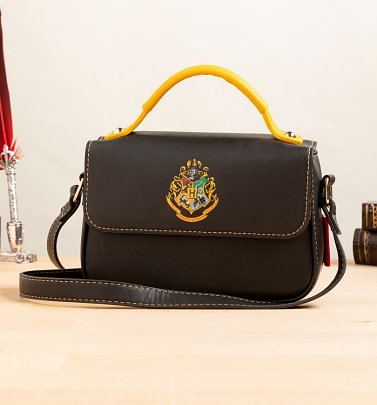 Black Harry Potter Hogwarts Crest Satchel Bag Black Harry Potter Hogwarts Crest Satchel Bag