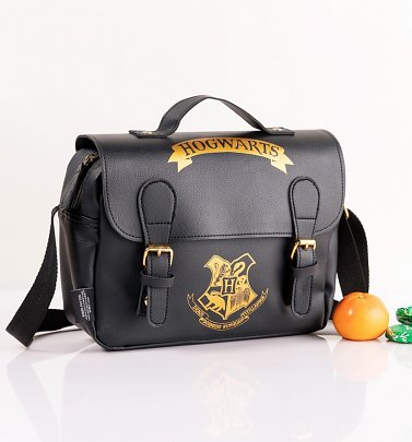 Black Harry Potter Hogwarts Satchel Style Lunch Bag Black Harry Potter Hogwarts Satchel Style Lunch Bag