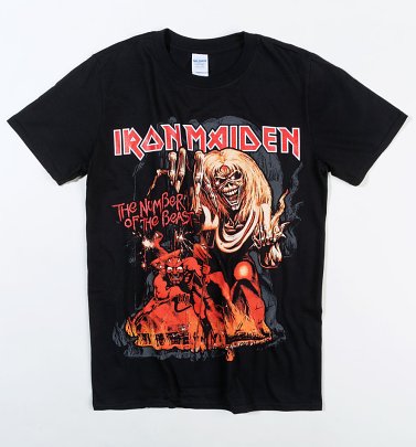 Black Iron Maiden Number Of The Beast T-Shirt Black Iron Maiden Number Of The Beast T-Shirt