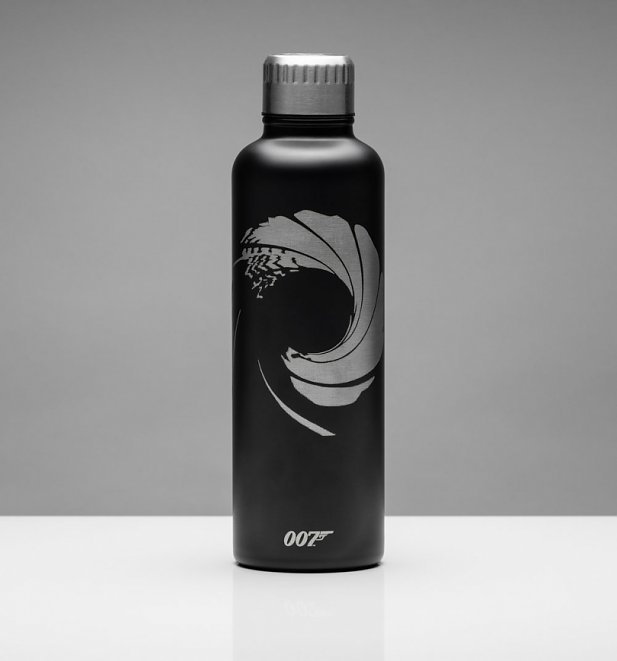 Black James Bond 007 Metal Water Bottle Black James Bond 007 Metal Water Bottle