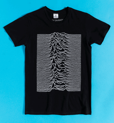 Joy Division Unknown Pleasures Black T-Shirt with Back Print