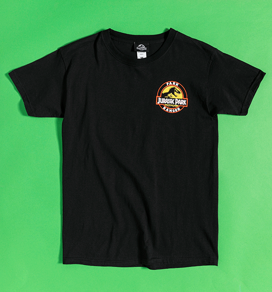 Jurassic Park Ranger Black T-Shirt with Back Print
