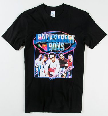 Black Larger Than Life Backstreet Boys T-Shirt Black Larger Than Life Backstreet Boys T-Shirt
