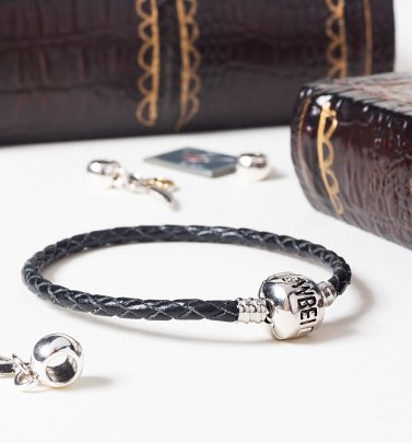 Black Leather Harry Potter Charm Bracelet For Slider Charms Black Leather Harry Potter Charm Bracelet For Slider Charms