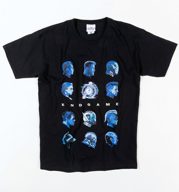 Black Marvel Avengers Endgame Heads T-Shirt Black Marvel Avengers Endgame Heads T-Shirt