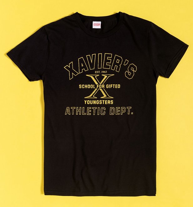 Black Marvel Comics X-Men Xavier's Athletic Dept. T-Shirt Black Marvel Comics X-Men Xavier's Athletic Dept. T-Shirt