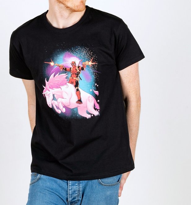 Black Marvel Deadpool Unicorn T-Shirt Black Marvel Deadpool Unicorn T-Shirt