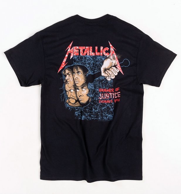 Black Metallica Justice For All T-Shirt with Back Print