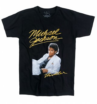 Black Michael Jackson Thriller Album Cover T-Shirt Black Michael Jackson Thriller Album Cover T-Shirt