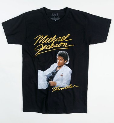 Black Michael Jackson Thriller Album Cover T-Shirt Black Michael Jackson Thriller Album Cover T-Shirt
