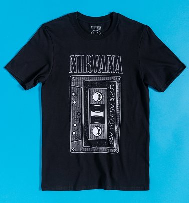 Nirvana Come As You Are Cassette Black T-Shirt