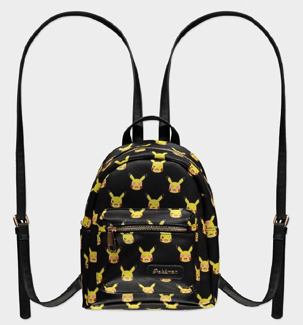 Black Pokemon Pikachu All Over Print Mini Backpack from Difuzed Black Pokemon Pikachu All Over Print Mini Backpack from Difuzed
