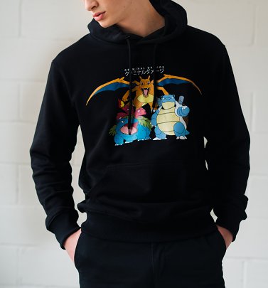 Black Pokemon Starters Hoodie from Criminal Damage Black Pokemon Starters Hoodie from Criminal Damage
