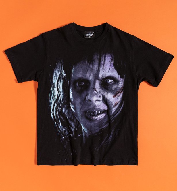 Black Regan Exorcist T-Shirt with Back Print