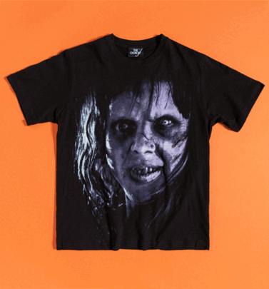 Black Regan Exorcist T-Shirt with Back Print