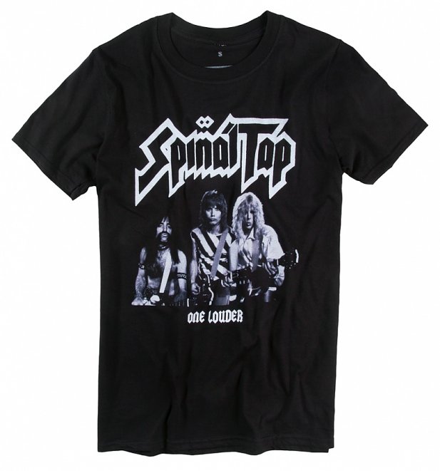Black Spinal Tap One Louder T-Shirt With Back Print Black Spinal Tap One Louder T-Shirt With Back Print