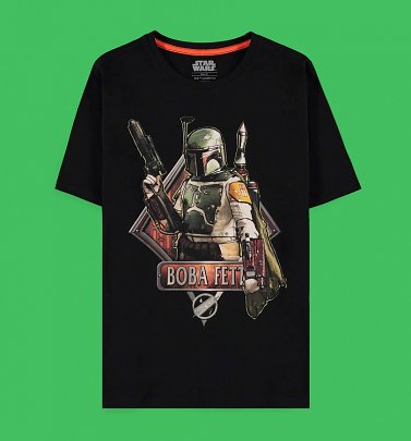 Black Star Wars Boba Fett Bounty Hunter T-Shirt Black Star Wars Boba Fett Bounty Hunter T-Shirt