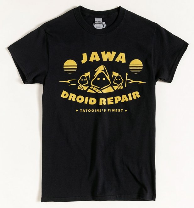 Black Star Wars Jawa Droid Repair T-Shirt