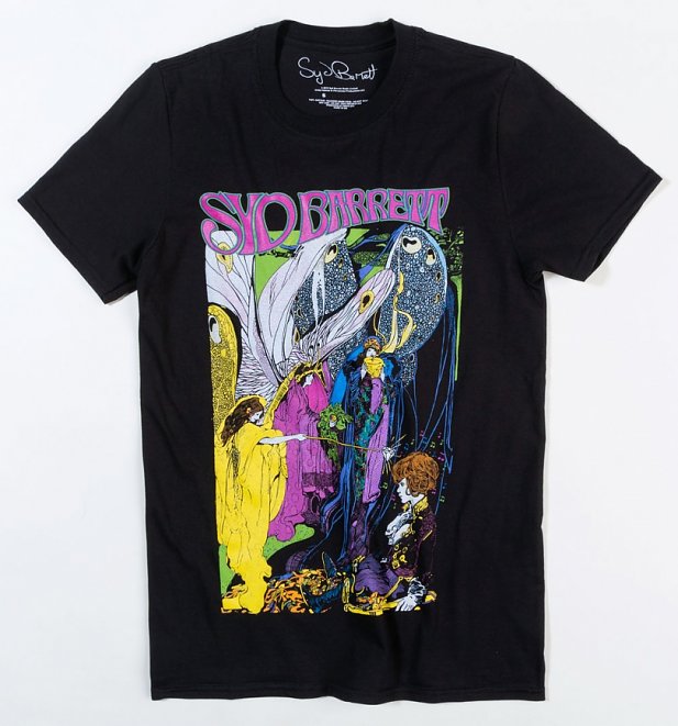 Black Syd Barrett Fairies T-Shirt Black Syd Barrett Fairies T-Shirt
