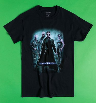 Black The Matrix Movie Poster T-Shirt Black The Matrix Movie Poster T-Shirt